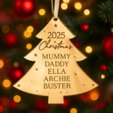 Personalised Christmas Tree Family Bauble