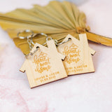 Personalised Pair of 'New Home' Engraved Keyrings
