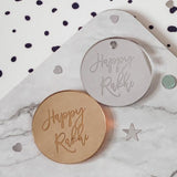 Happy Rakhi Mirror Cake Charms, Cupcake Topper or Gift Tag