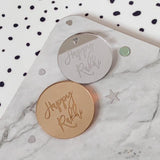 Happy Rakhi Mirror Cake Charms, Cupcake Topper or Gift Tag