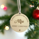 Nursery School Personalised Christmas Baubles