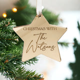Personalised Christmas Star Family Bauble