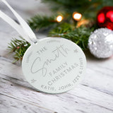 Personalised Family Christmas Bauble