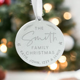 Personalised Family Christmas Bauble