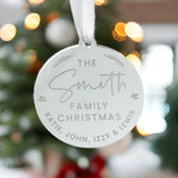 Personalised Family Christmas Bauble