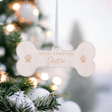 Dog Bone Personalised Christmas Bauble