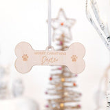 Dog Bone Personalised Christmas Bauble