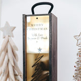 Bespoke Engraved Christmas Wine Bottle Box