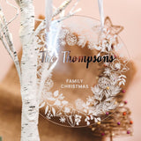 Family Engraved Christmas Hanging Decoration