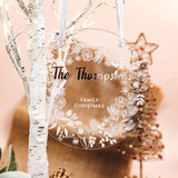 Family Engraved Christmas Hanging Decoration