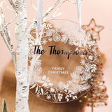 Family Engraved Christmas Hanging Decoration