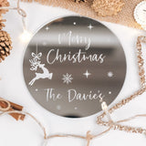 Mirror Engraved Family Christmas Decoration