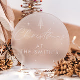 Frosted Acrylic Personalised Family Christmas Sign