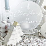 Frosted Acrylic Personalised Family Christmas Sign