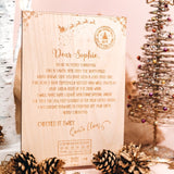 Wood Engraved Children's Personalised Letter From Santa