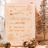 Wood Engraved Children's Personalised Message From Santa