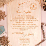 Wood Engraved Children's Personalised Letter From Santa