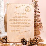 Wood Engraved Children's Personalised Letter From Santa