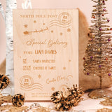 Wood Engraved Children's Personalised Message From Santa