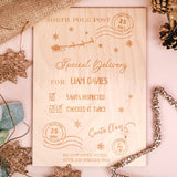 Wood Engraved Children's Personalised Message From Santa