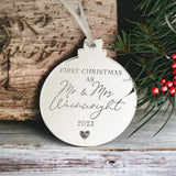 Our First Christmas Married Bauble