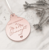 Our First Christmas Married Bauble