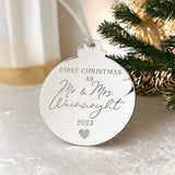 Our First Christmas Married Bauble