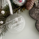First Christmas As My Grandad Christmas Bauble