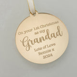 First Christmas As My Grandad Christmas Bauble