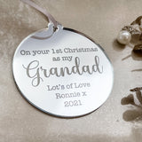 First Christmas As My Grandad Christmas Bauble