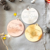 First Christmas As An Auntie Mirror Bauble