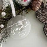 First Christmas As My Grandad Christmas Bauble