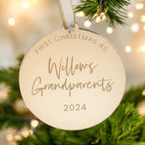 First Christmas As Grandparents Personalised Bauble