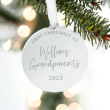 First Christmas As Grandparents Personalised Bauble