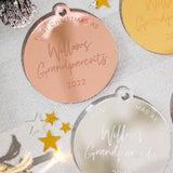 First Christmas As Grandparents Personalised Bauble
