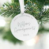 First Christmas As Grandparents Personalised Bauble