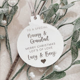 Nanny & Grandad Personalised Christmas Bauble