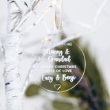 Nanny & Grandad Personalised Christmas Bauble