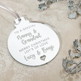 Nanny & Grandad Personalised Christmas Bauble
