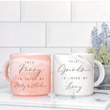Nanny, Grandma Personalised Marble Mug