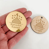 Ramadan Kareem Mirror Cake Charm, Cupcake Topper or Gift Tag