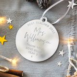 Best Teacher Personalised Hanging Tag
