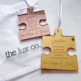 Back to School Gift - Personalised Mirror Jigsaw Hanging Tag