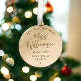 Best Teacher Personalised Hanging Tag