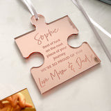 Back to School Gift - Personalised Mirror Jigsaw Hanging Tag