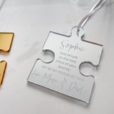 Back to School Gift - Personalised Mirror Jigsaw Hanging Tag