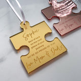 Back to School Gift - Personalised Mirror Jigsaw Hanging Tag