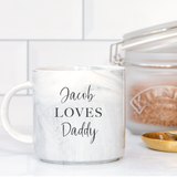 Daddy Personalised Marble Mug