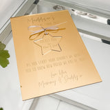 First Day of School Luxury Personalised Mirror Card and Pocket Hug