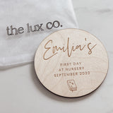 First Day of Nursery Gift - Personalised Mirror Tag
